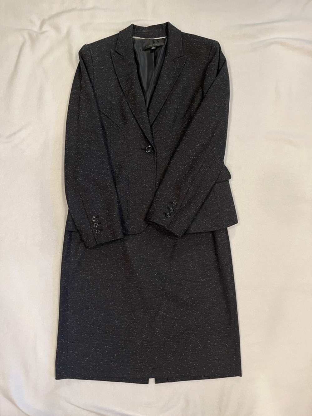 Anne Klein Suits - Women's Size 10 Classic Black and White Skirt Suit
